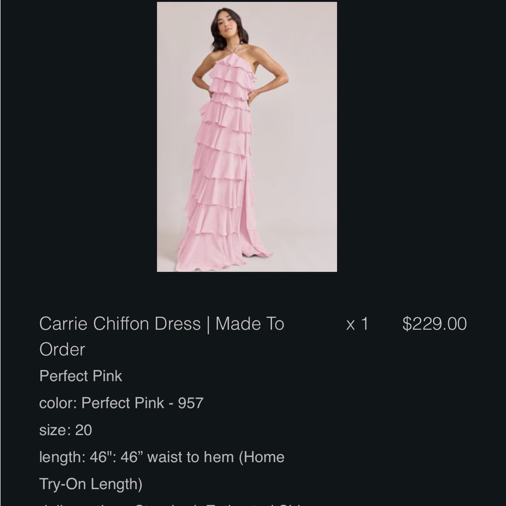Revelry Pink Chiffon Maxi Dress